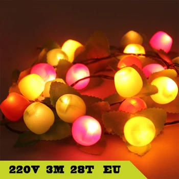

2PCS 3M 28 LED Lighting String Light Colorful Fruit EU Plug String Fairy Lights Lamps Christmas Xmas Wedding Party Tree Decor