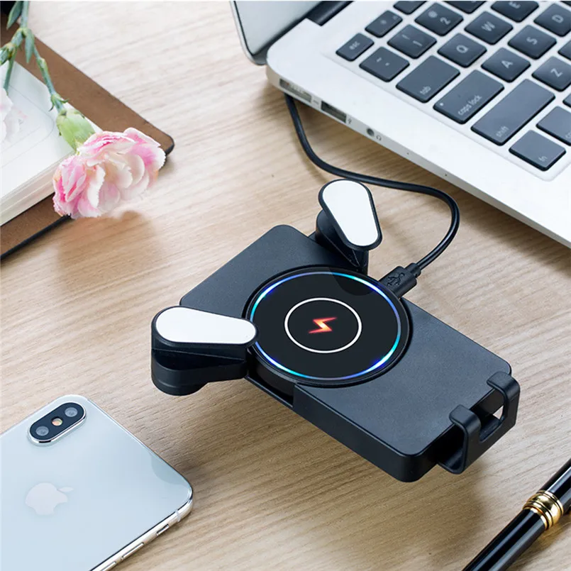 Fast Wireless Car Charger Mount Wireless Charger Gravity Auto Lock Car Air Vent Holder for Samsung Galaxy S10 30AP1209