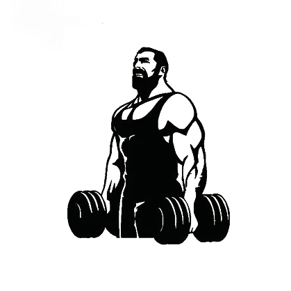 

25cm tall Bodybuilding Muscles Man Sports Stickers Car Decal Art Car Rear windshield Decor Waterproof Vinyl Decals Window L532
