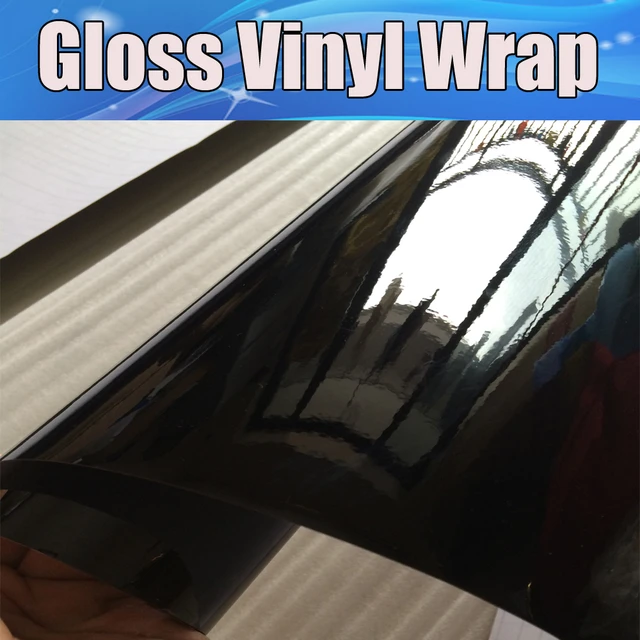 High Gloss Black Vinyl Wrap Film With Air Bubble Free Shiny Black Glossy Vinyl  Car Wrap Piano Black Wrap Size 1.52x30m/Roll - AliExpress