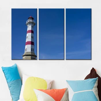 

Unframed 3 Pieces Modular Painting Landscape Building Oil Spray Painting Home Decor Canvas Wall Art Picture for Living Room