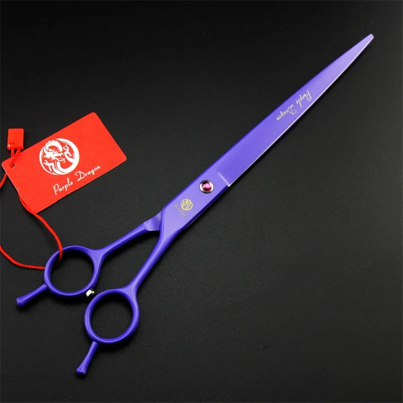 Purple Dragon 9 inch Professional Pet Scissors Dog Hair Cutting Shears Dog Grooming Scissors Straight Type High Quality (14)