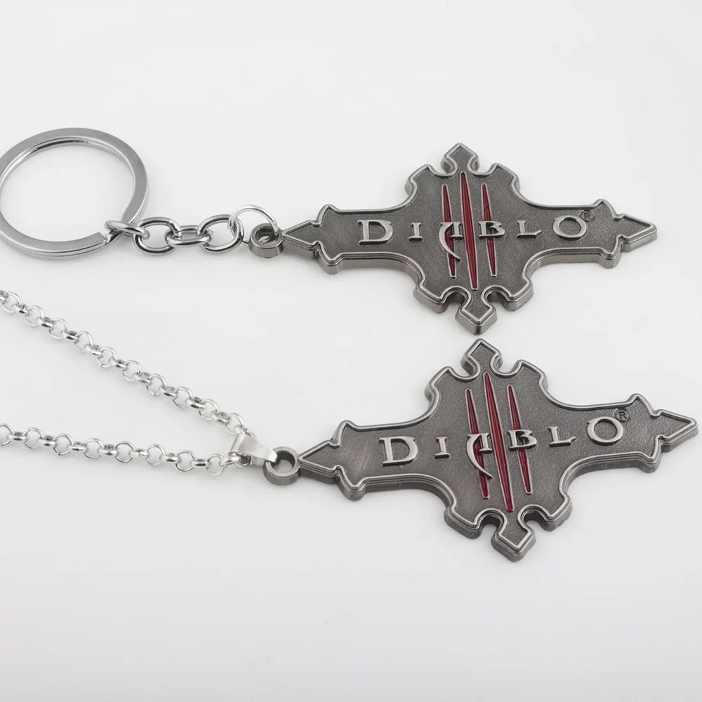 

2018 NEW Movie Diablo III Logo Metal Keychain Pendant Movie Diablo 3 Good gift for fans