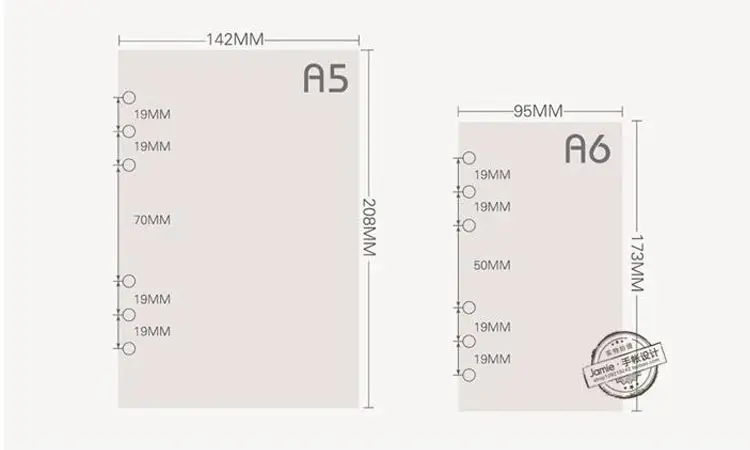 Yiwi Новое поступление A5 A6 разделитель страниц 6 вкладыш спираль планировщик вставки страниц 6 листов P