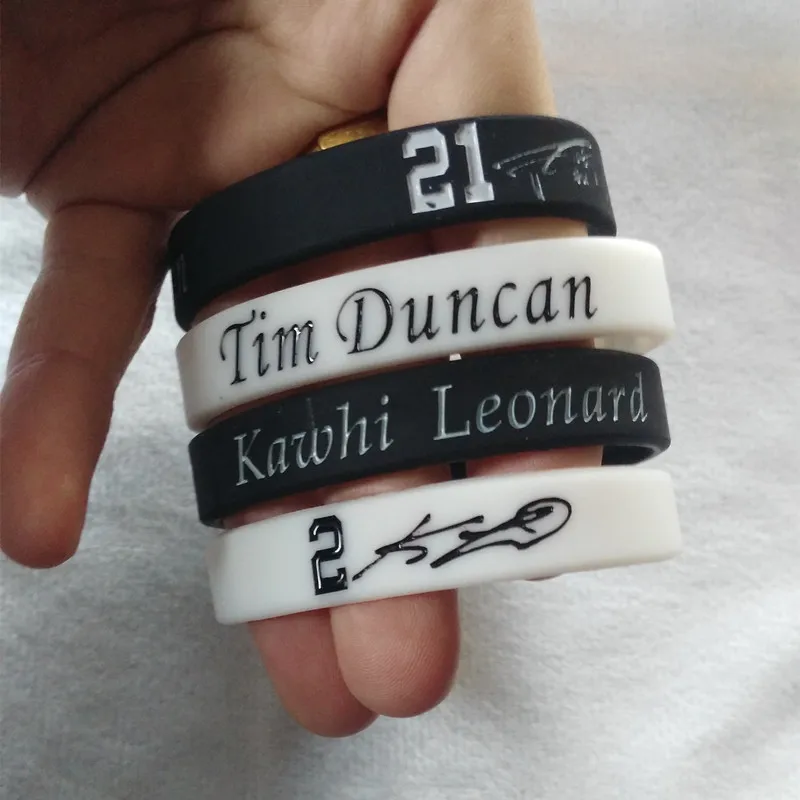 

all star signature silicone Bracelet No.21 Tim Duncan Spurs MVP No.2 Kawhi Leonard
