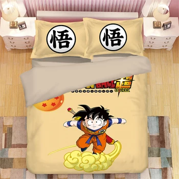 

Dragon Ball 3D printing print bedding set Anime Duvet Covers Pillowcases comforter bedding sets bedclothes bed linen (NO sheet)