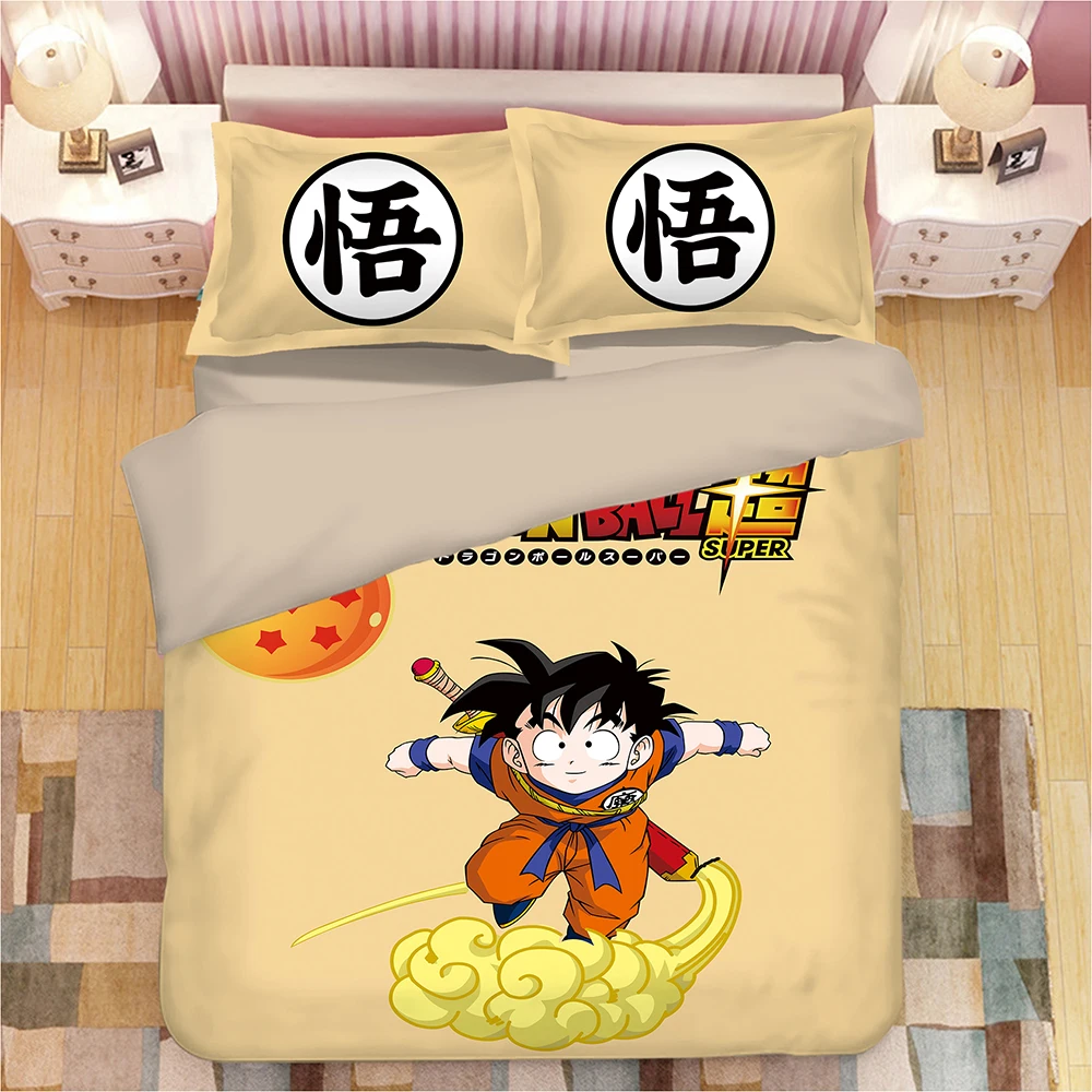 

Dragon Ball 3D printing print bedding set Sun Wukong Anime Duvet Covers Pillowcases comforter bedding sets bedclothes bed linen