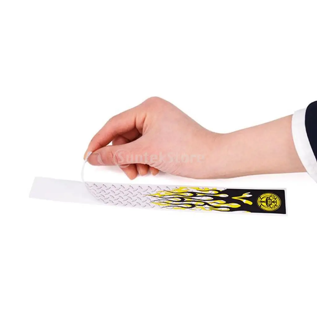 12pcs Durable Archery Arrow Adhesive Stickers Wraps 27cm x 3cm Fluorescent Yellow/ White