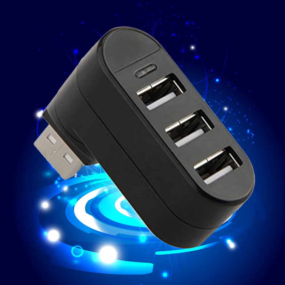 NOYOKERE Rotatable High Speed 3 Port USB HUB 2.0 USB Splitter Converter Adapter For Notebook