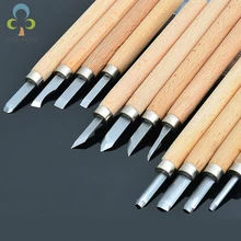 12 uds/8 uds/6 uds. Talla de madera profesional cuchillo cincel juego de herramientas de mano para tallado detallado básico de madera Gouges GYH