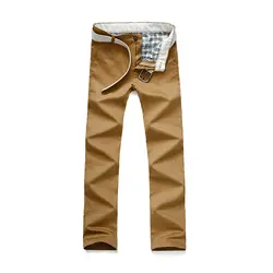 2018 новые модные брендовые мужские брюки тонкие Однотонные эластичные мужские повседневные штаны мужские брюки дизайнерские хаки мужские