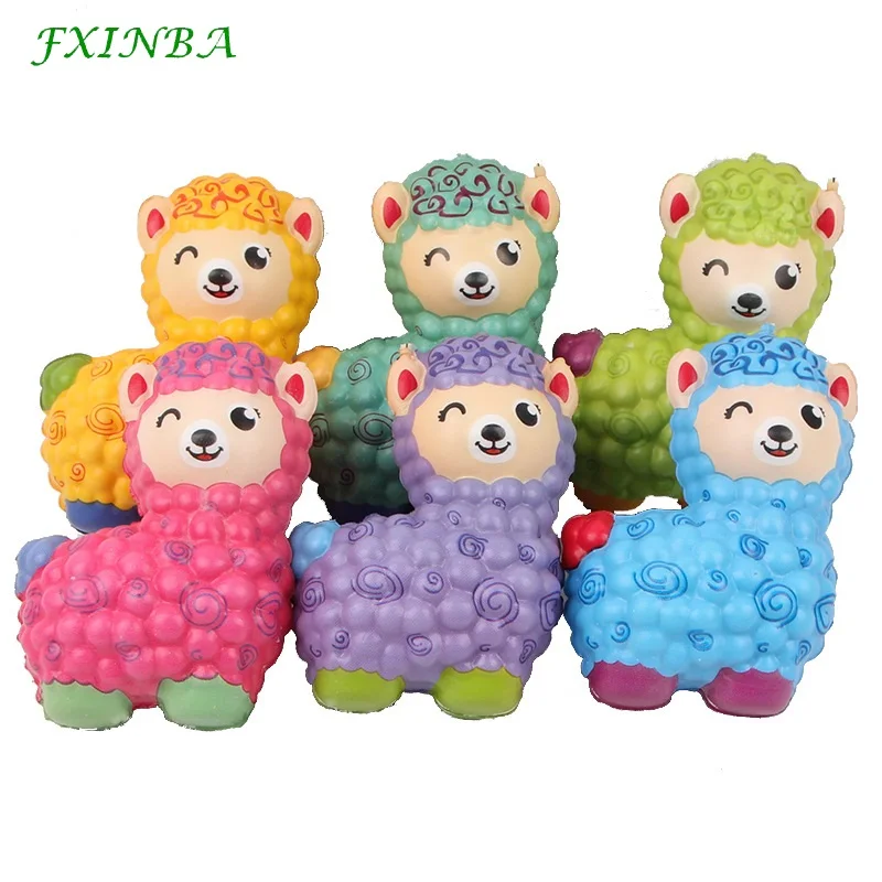 

FXINBA 10cm Cute Sheep Squishy Jumbo Slow Rising Toys Antistress Smooshy Decor Animal Unicorn Squishies Sheep Squeeze Scented