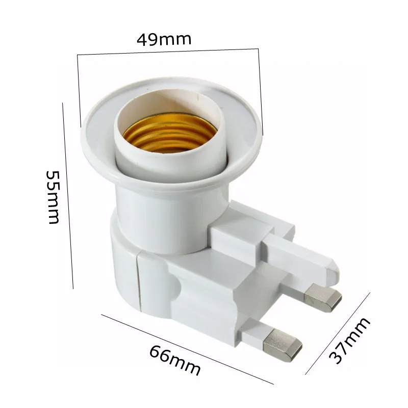 Великобритания разъем E27/B22 Лампа база настенный винтовой светильник Лампа патрон-адаптер конвертер 110-240 В с переключателем ВКЛ/ВЫКЛ