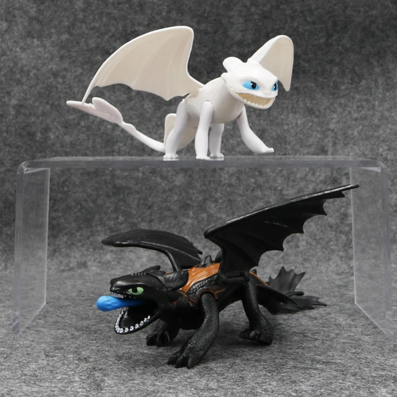 

Boxed How to Train Your Dragon 3 Toothless Action figure Popcorn cup Light Fury Toothless Toys For Children's Birthday Gifts