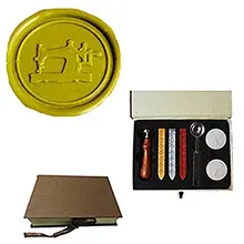 Mdlg Винтаж Вышивание пользовательской машине изображение логотипа свадебные приглашения Воск уплотнительное штамп Щупы для мангала ложка подарочная коробка комплект