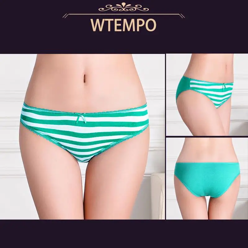 WTEMPO женские трусики сексуальные хлопковые женское нижнее белье бикини дышащие в