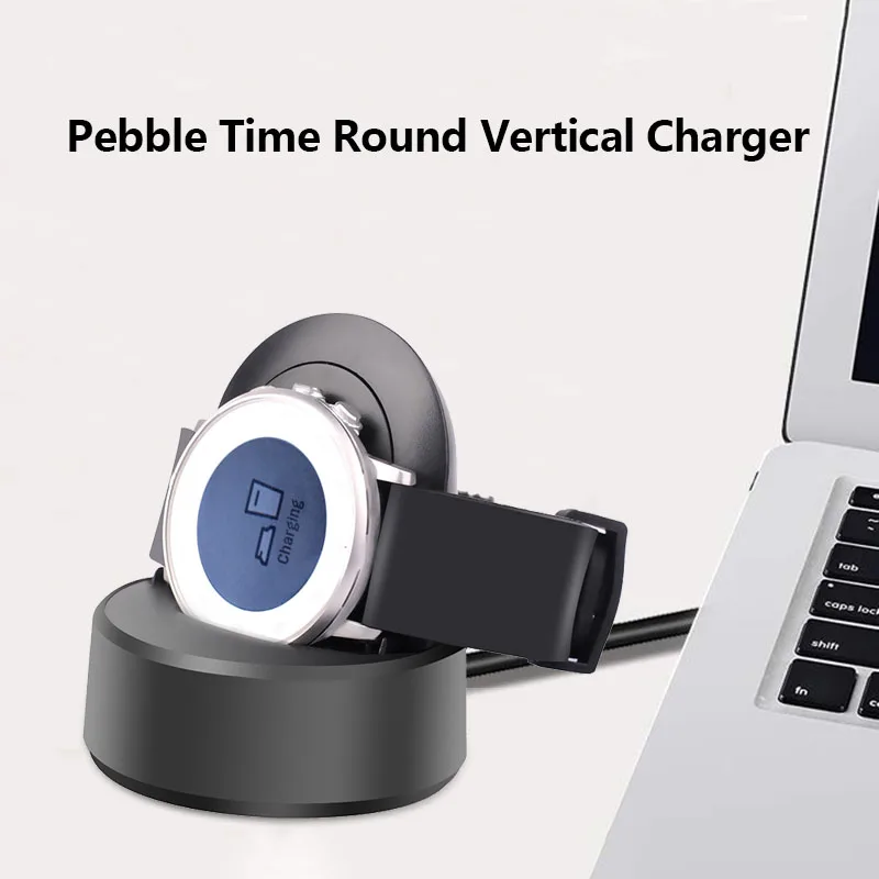 

Charging Stand Charge Dock Station Cradle Holder with Cable for Pebble Time Round DJA99