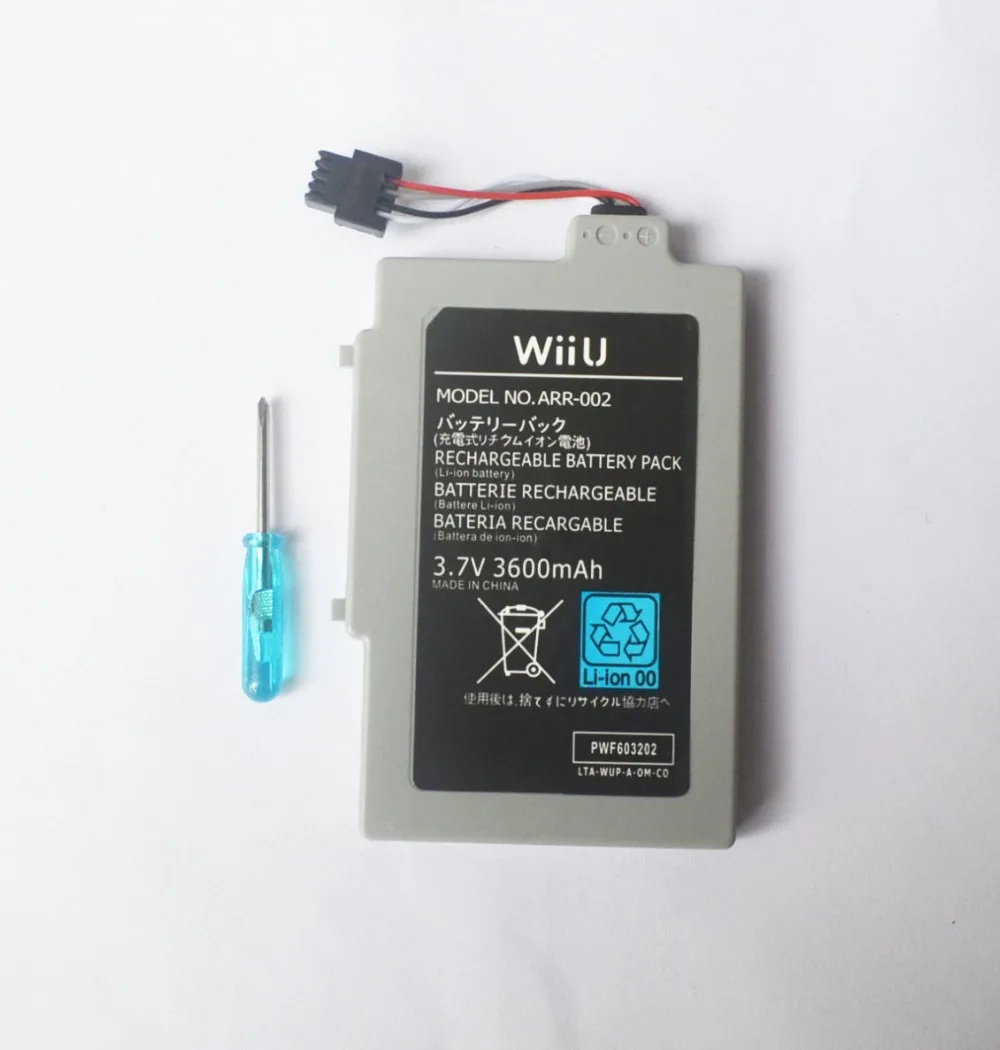 3,7 V 1500/3600 mAh перезаряжаемая Съемная батарея для Nintend U wii Wi МЕ Геймпад контроллер Джойстик Ремонт Часть+ отвертка