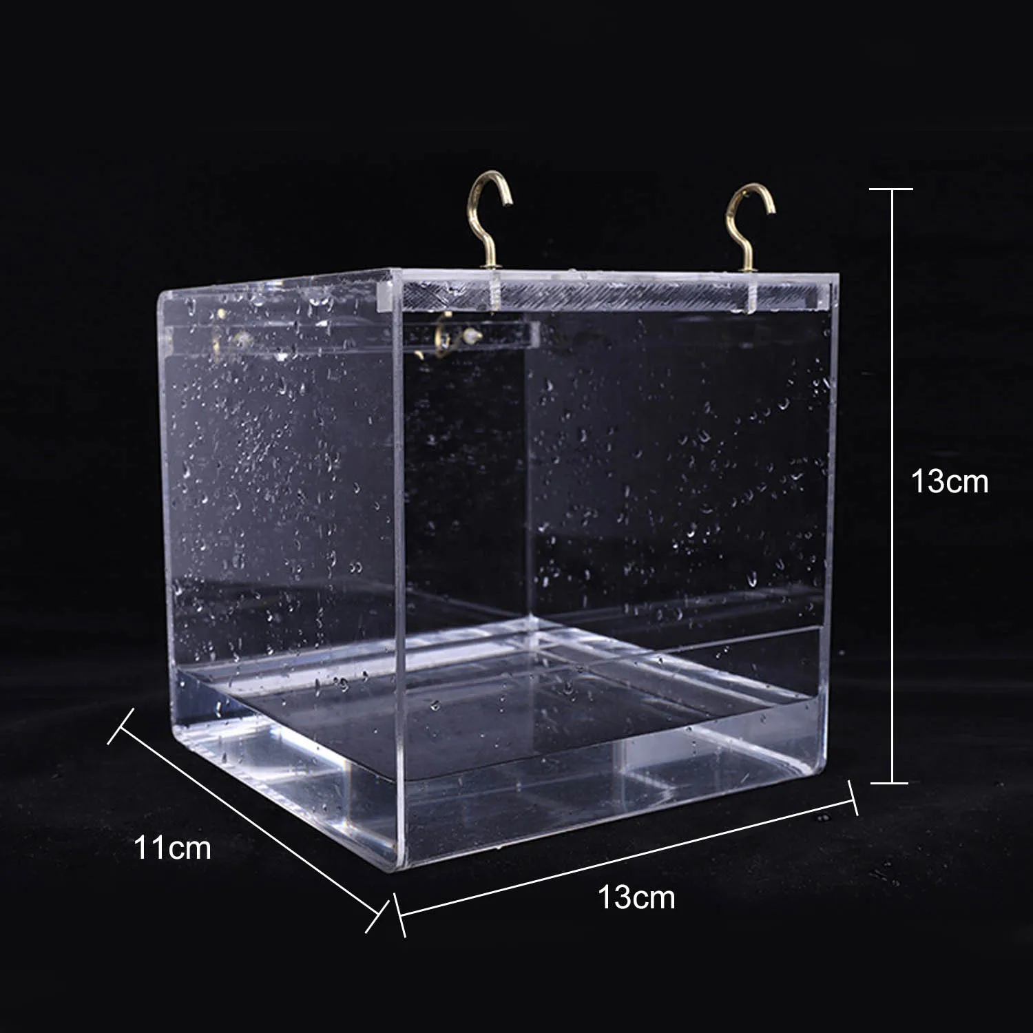 Behogar 13x13x14 5 см куб ванна для птицы душ коробка чаша с крючками клетка аксессуар