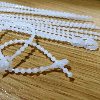 

1000pcs natual 2x100mm knot ball bead nylon cable ties zio tie