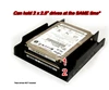 2.5"SSD Hard Drive Dual Port Double SSD Position to 3.5" Drive Bay Adapter Mounting Bracket HDD Converter Tray Support 2x SSD 1