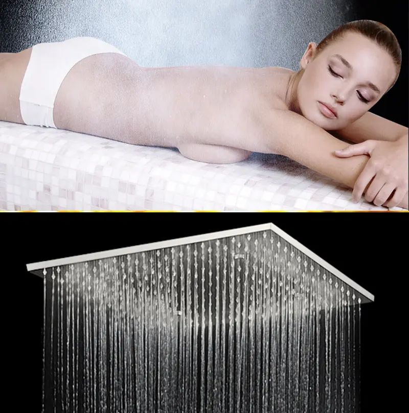 SPA Big Rain Shower Faucets Modern Shower Ceiling 20'' Showerheads Panel 304 Stainless Steel Shower Set & Bath Shower Mixer (8)
