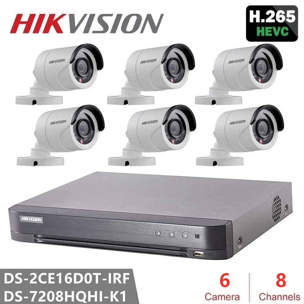 

Hikvision CCTV Kits DS-7208HQHI-K1 Turbo HD DVR 4MP Resolution & DS-2CE16D0T-IRF HD1080P IR Bullet Camera CVBS/AHD/TVI/CVI 2MP