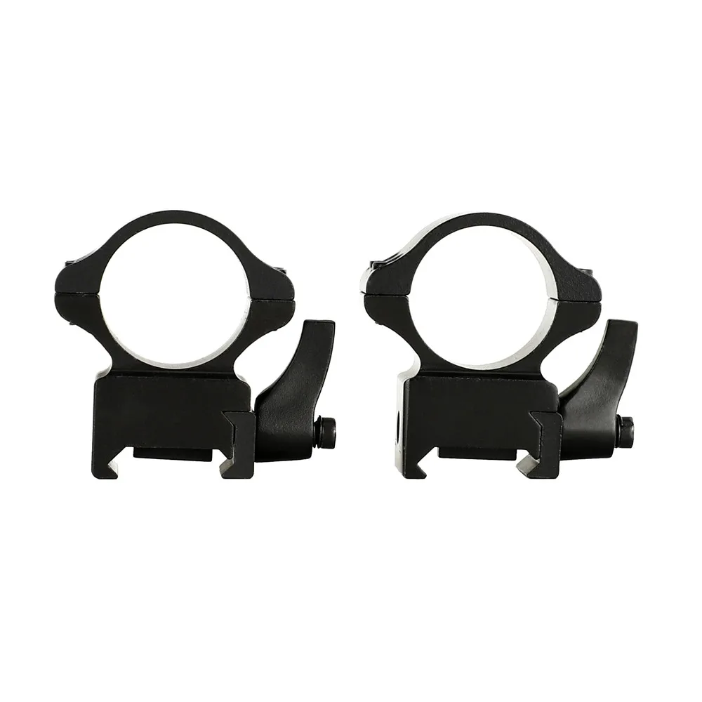 Polegada de Baixo Perfil Médio Liberação Rápida Picatinny Weaver Escopo Anéis Caça Tático Riflescope Monta Acessórios 25.4mm 1 Aço 7 25.4mm 1 polegada de baixo perfil médio