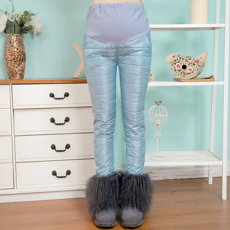 Plus Thickening Winter Autumn Maternity Leggings Pants For Pregnant Women Warm Cotton Padded Pregnancy Care Trousers Clothing (9)