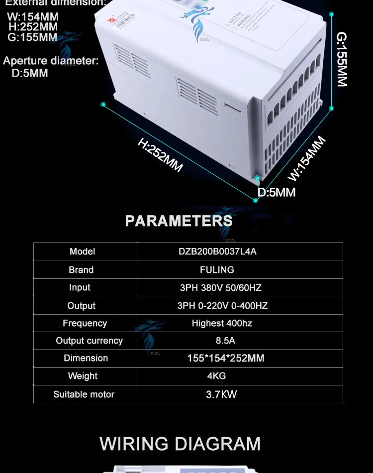 3.7kw 380 V VFD инвентор Fuling inventer преобразователь частоты привода для фрезерного станка с ЧПУ контроллер скорости двигателя шпинделя