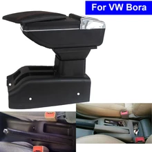 Кожа автомобиль центральной консоли подлокотник коробка для хранения для Volkswagen VW Bora 2001 ~ 2006 2007 2008 2009 2010 Авто подлокотниками с USB