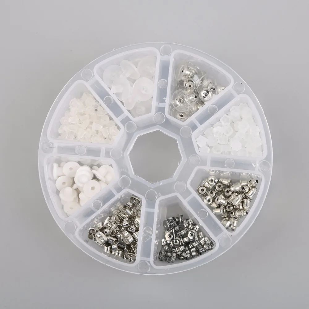Горячие DIY серьги-гвоздики Блок пробки смешанные ювелирных изделий наборы для установки коробки для женщин 380/400 шт уши пост гайки пробка