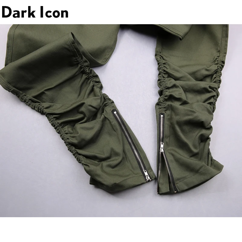 DARK ICON High Street Denim с заниженным шаговым швом шаровары Мужские штаны на молнии в