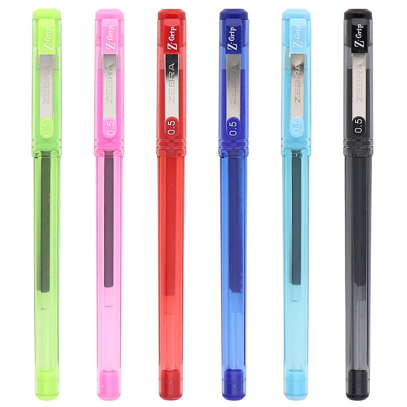 12PCS Japan ZEBRA Gel Pen Z-Grip 0.5mm C-JJ1 Student Exam Rubber Slip Grip Section | Канцтовары для офиса и дома