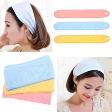 Тюрбан для Купания Розовый Мягкий регулируемый женский эластичный смывание макияжа с лица спа повязка-стрейч на голову повязка на голову аксессуары для девочек женщин