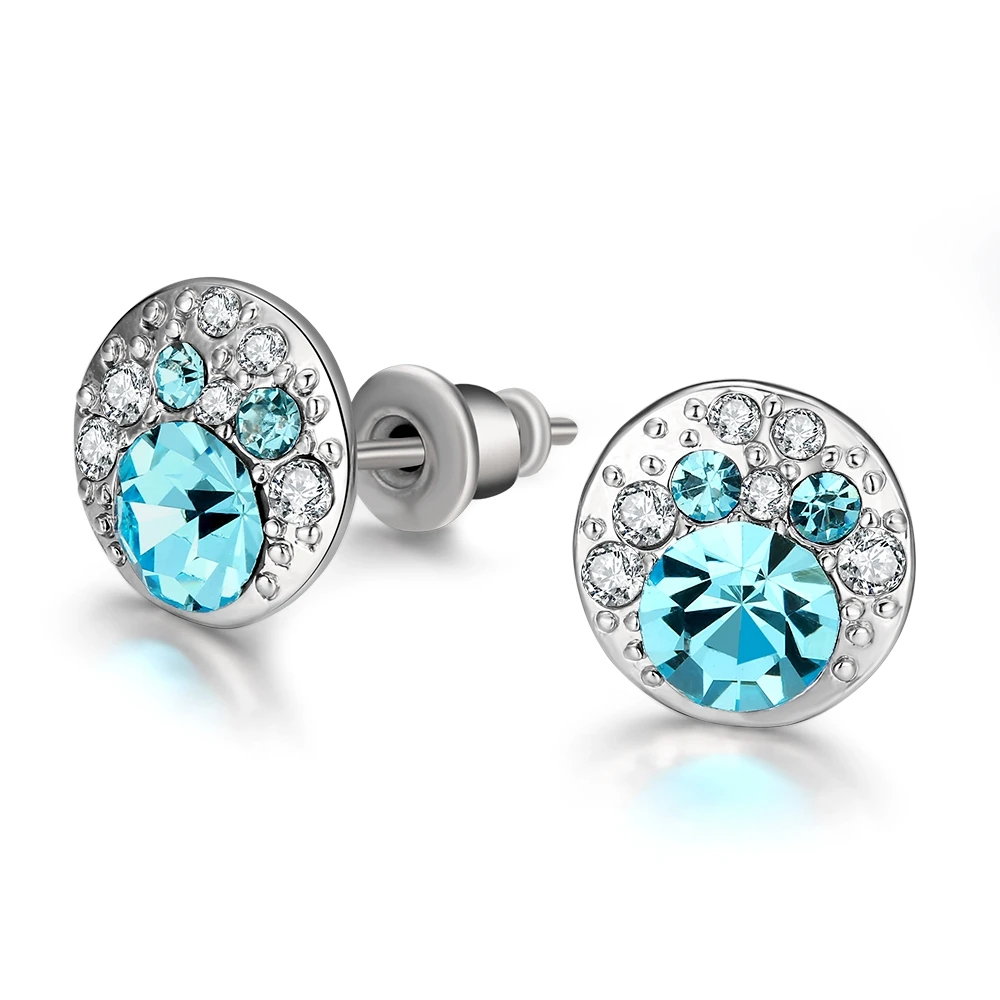 

LEKANI 2019 Fine jewelry Crystal heart pendant eardrop earrings Crystal for Mother's Day women gifts