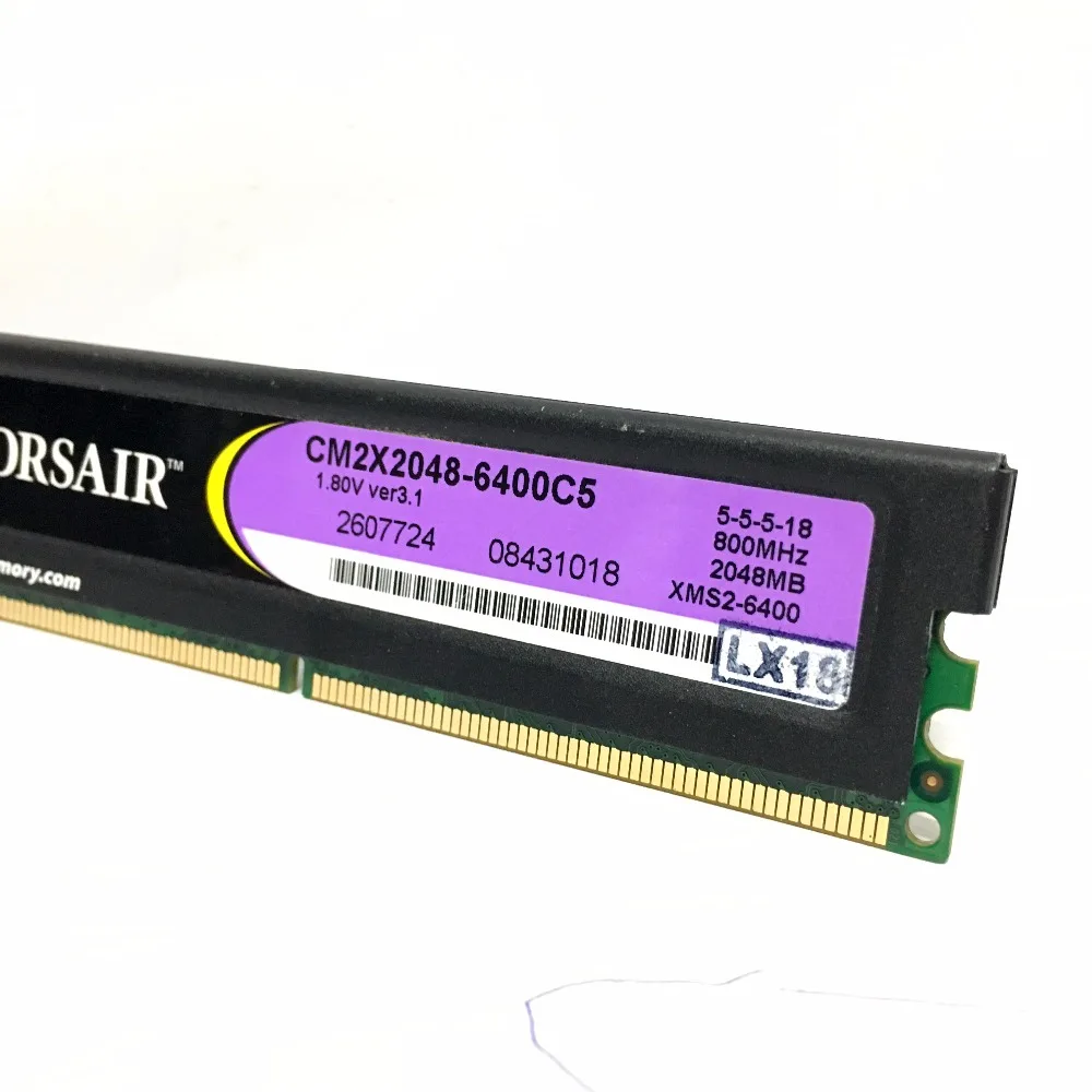 CORSAIR 2 Гб DDR2 PC2 6400 8500 1066 МГц 800 памяти ПК Оперативная память Memoria модуль настольных