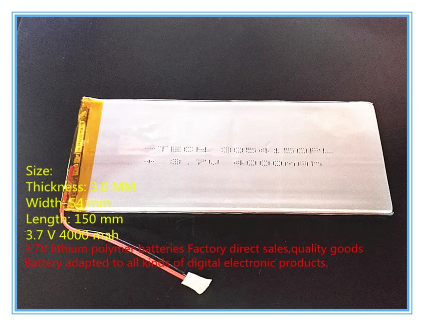 

3.7 V lithium polymer batteries, 0354150, 3054150, 4000 mah tablet MID built-in battery