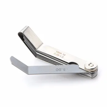 

0.05 to 1mm Thickness Curved Stainless Steel Gap Metric Filler Feeler Gauge Outdoor tools