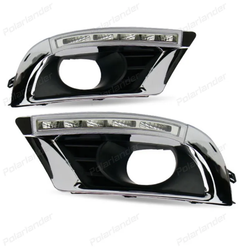 1 pair car accessory LED DRL Daytime running light for T/oyota C/amry 2009-2011 auto lamp frame Fog light Car styling