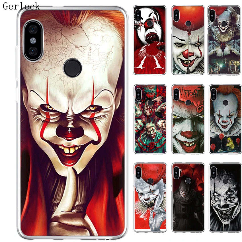 

mobile Phone Case For Xiaomi Redmi Note 6 7 3 Pro 4 4X 5 5A Cover The Clown Horror Bag Shell