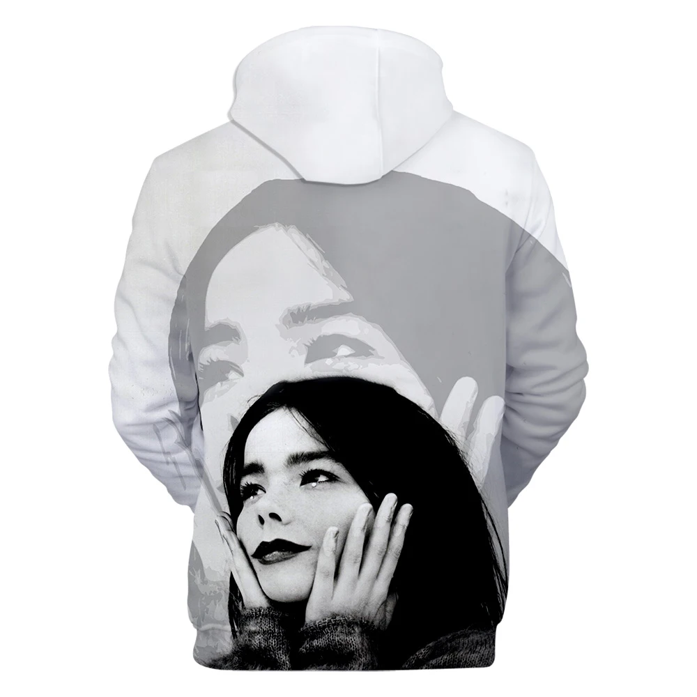 Модная 3D Толстовка Bjork с принтом певицы раппера Харадзюку толстовки капюшоном в