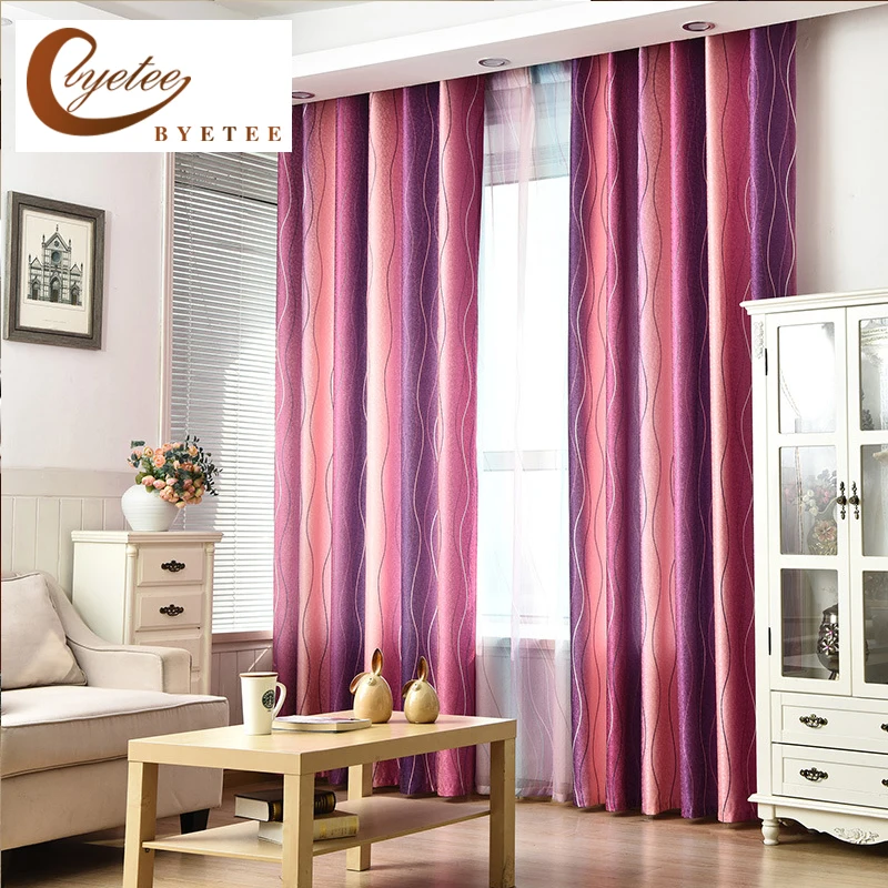 [byetee] Half Blackout Curtain Fabrics Cloth Mediterranean Kitchen