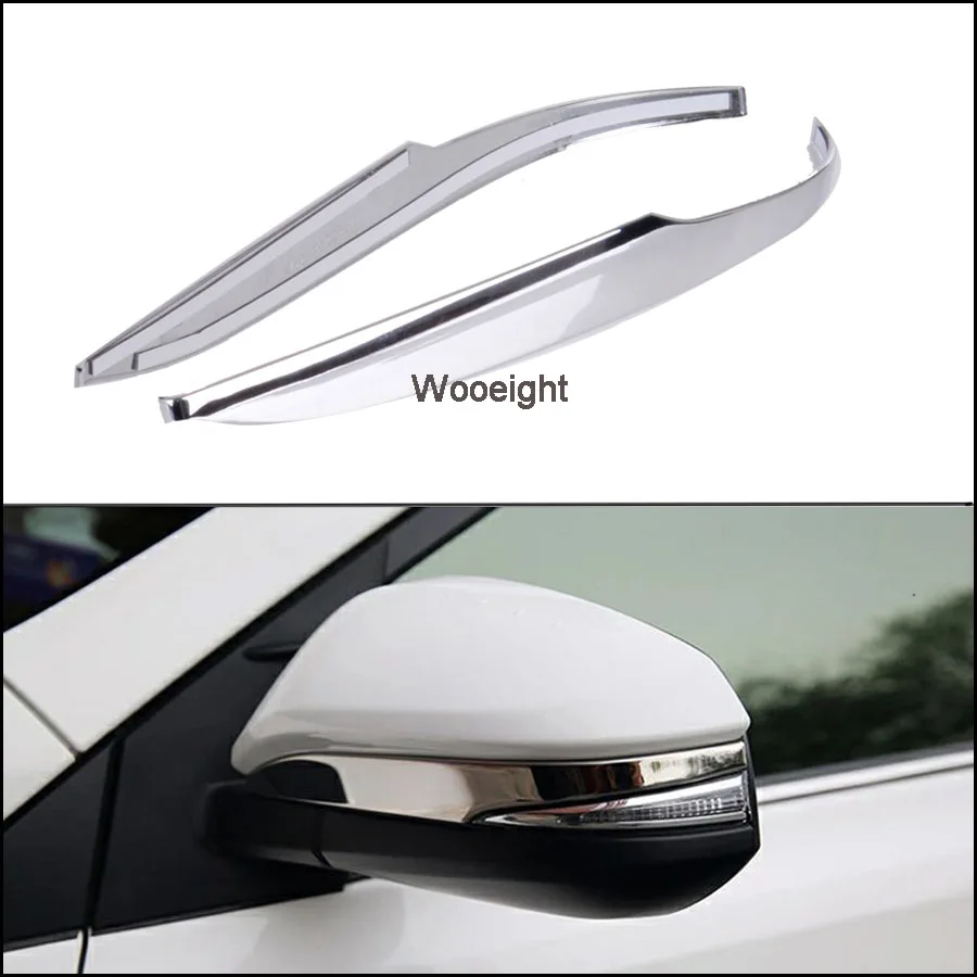 

Car Sticker For Toyota Highlander&RAV4 RAV 4 2014 2015 2016 2017 2018 ABS Side Rearview Mirror Lid Strip Molding Cover Trim