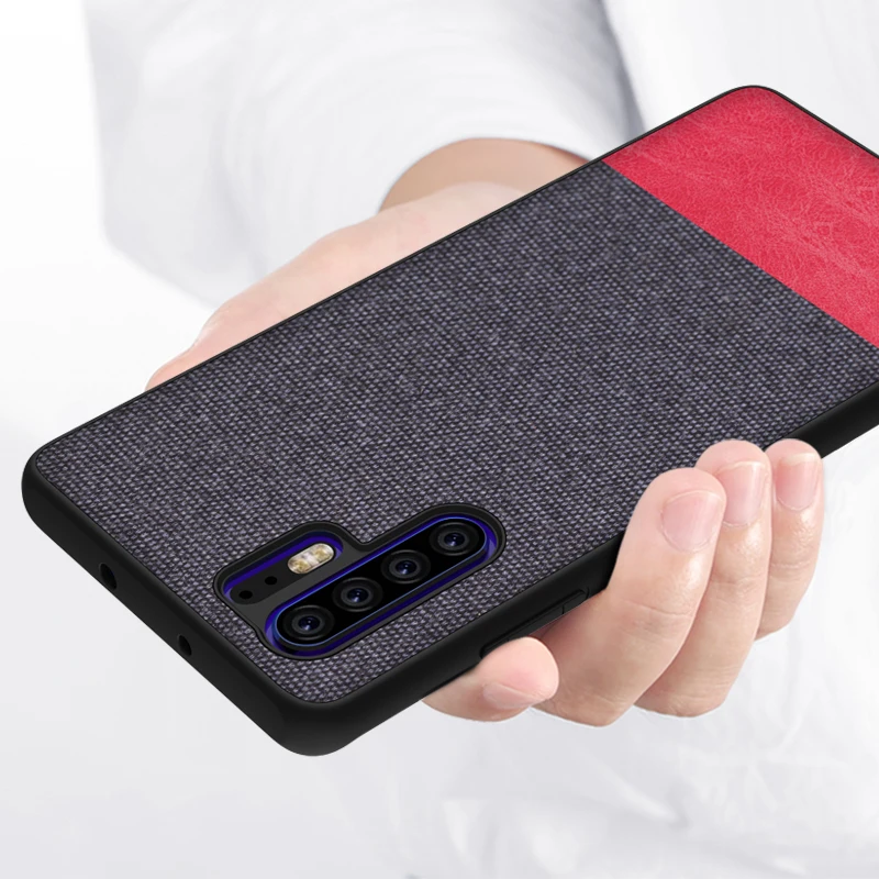 Чехол для Huawei P30 Pro роскошный мягкий тканевый чехол задней панели телефона Lite