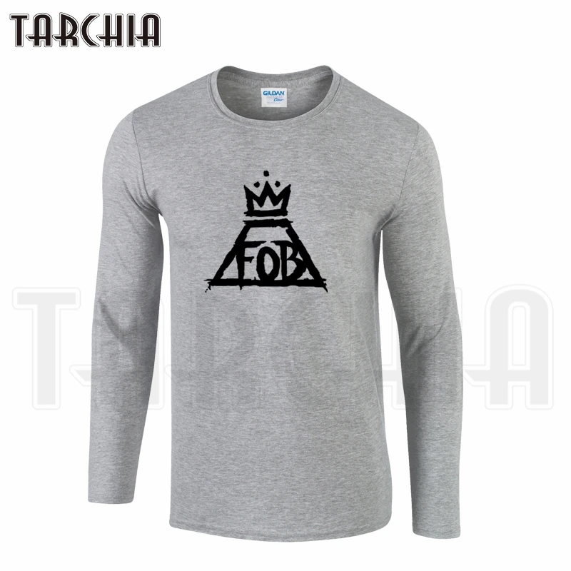 TARCHIA New Fashion Brand Free Shipping Homme Long Sleeve T-Shirt Fall Out Boy Rock Roll Men Clothing Tee 100% Cotton Plus Size