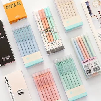 

12 Pens/Set 0.38mm / 0.5mm Gel Pen Set Back Gel Ink Pen For School