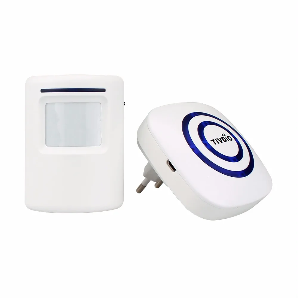 

Wireless Chime Alarm Alert Doorbell With PIR Motion Sensor Infrared Detector Induction Gate Entry Door For Home Security F9506B