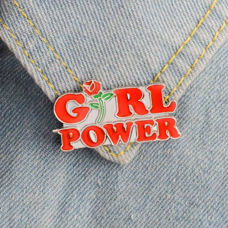 

Women Power Enamel Pin Feminism Brooch Feminist Badge Denim Jeans Lapel Pin Clothes Cap Bag Creative Gift Girls