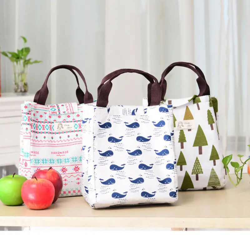 

Portable Lunch Bag 2019 New Thermal Insulated Lunch Box Tote Cooler Bag Bento Pouch Lunch Container School Food Storage Bags